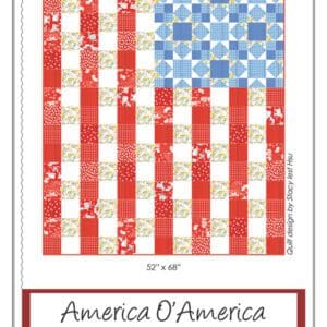 Patchwork American flag quilt design