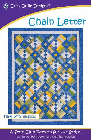 A quilt pattern with blue and yellow squares.