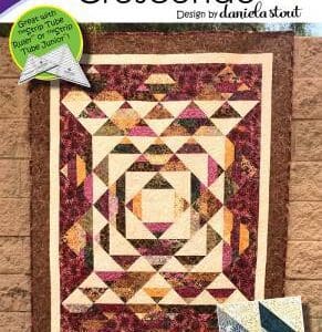 Crescendo quilt pattern with concentric geometric blocks