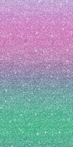 A sparkling gradient background blending pink, purple, and green hues.