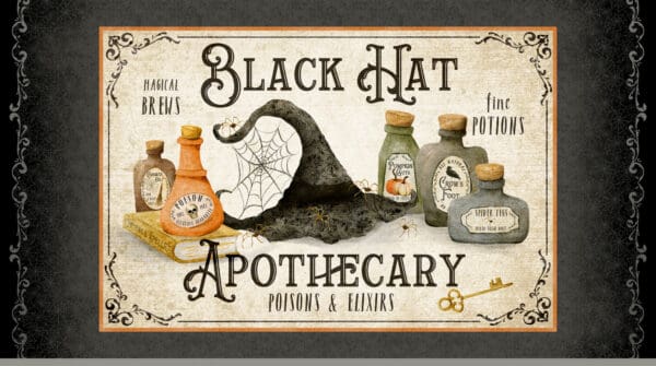 Hocus Pocus Black Hat Apothecary Panel