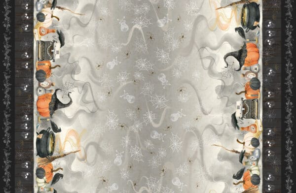 Hocus Pocus Spooky Scene Double Border Fabric