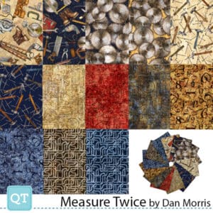 A collage of different textured and patterned fabric swatches.