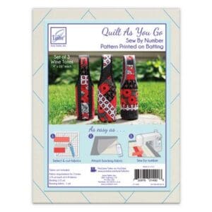 Quilt As You Go Wine Totes 3 pk